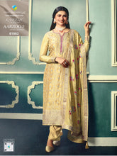 Pure Viscouse Jacquard with Neck Embroidered & Stone work suit